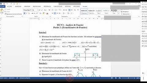 TD TS - Transformée de Fourier - 10/05/2020