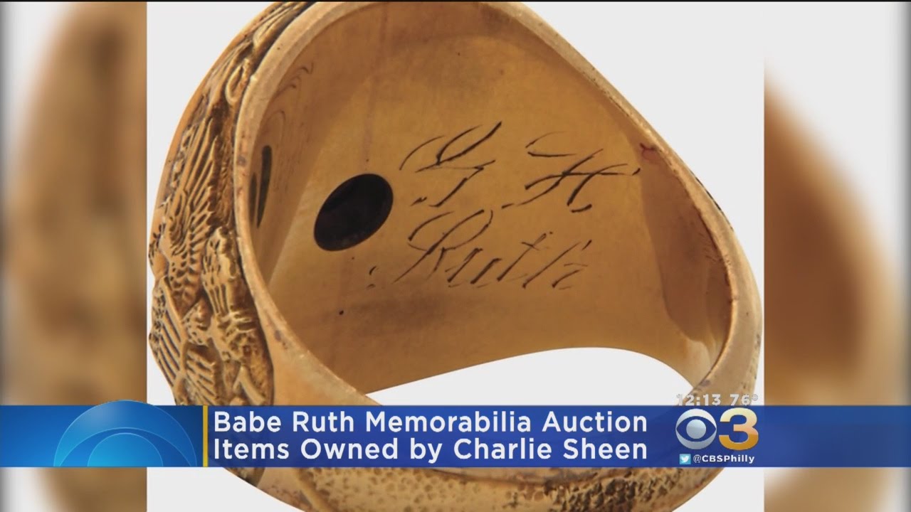 Charlie Sheen Auctioning Off Babe Ruth Memorabilia 