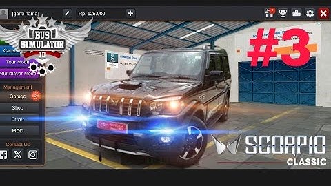 Scorpio S11 classic car in Bus Simulator Indonesia || Black Scorpio S11 Car Mod For Bussid .