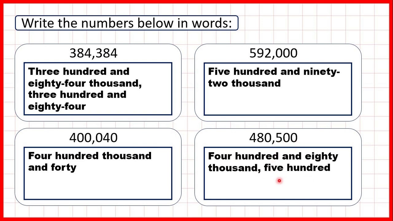 write-numbers-up-to-one-million-in-words-place-value-year-5-youtube