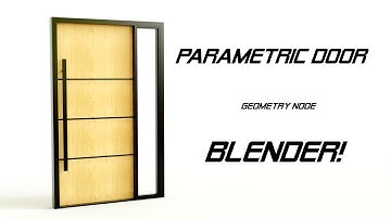 Parametric exterior door geometry node, blender