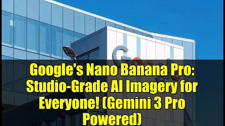 Google's Nano Banana Pro: Studio-Grade AI Imagery for Everyone! (Gemini 3 Pro Powered)