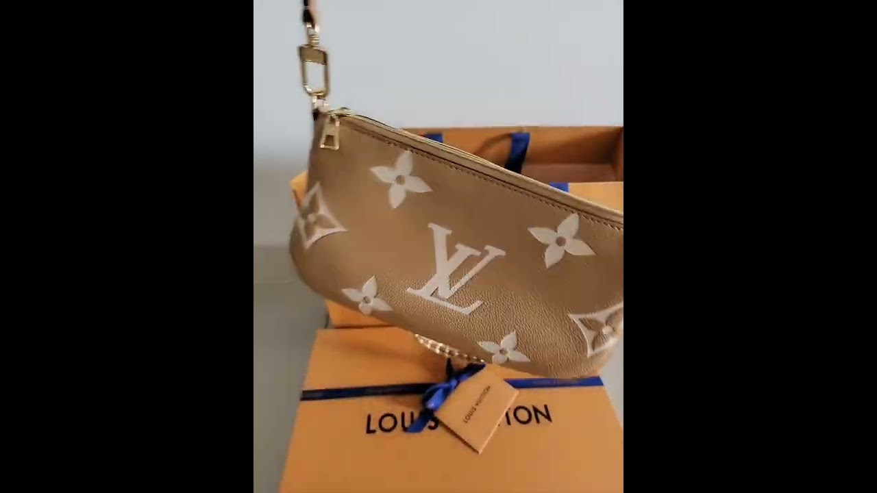 Louis Vuitton Arizona Beige Monogram Empreinte Multi Pochette Accesoires 72lz825s