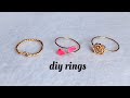 diy rings/how to make simple and delicate stackable rings at home/wire wrapped rings/handmade rings