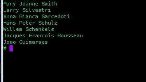 Shell script to manipulate a list of names