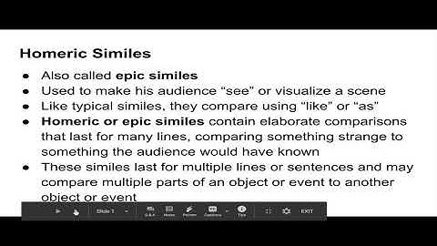 Homeric Similes Tutorial
