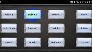 Police siren sound, horns and emergency sounds box "Siren sounds app" screenshot 3