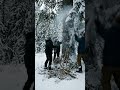 “Turning a Tree Into a Life-Saving Winter Shelter 🌲❄️” #wintersurvival #snowcamp #survival