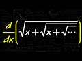 derivative of sqrt(x+sqrt(x+sqrt(x+...))), infinite nested square root