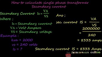 how to calculate single phase transformers primary and secondary full load current