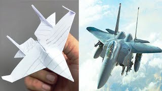 ORIGAMI JET TEMPUR - CARA MUDAH MEMBUAT JET TEMPUR DARI KERTAS