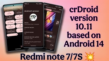 crDroid 10.11 based on Android 14 Redmi note 7/7S 💥 review.