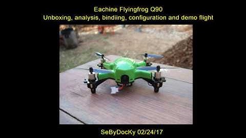 Eachine Flyingfrog Q90 unboxing analysis bindiing configuration and demo flight (Courtesy Banggood)