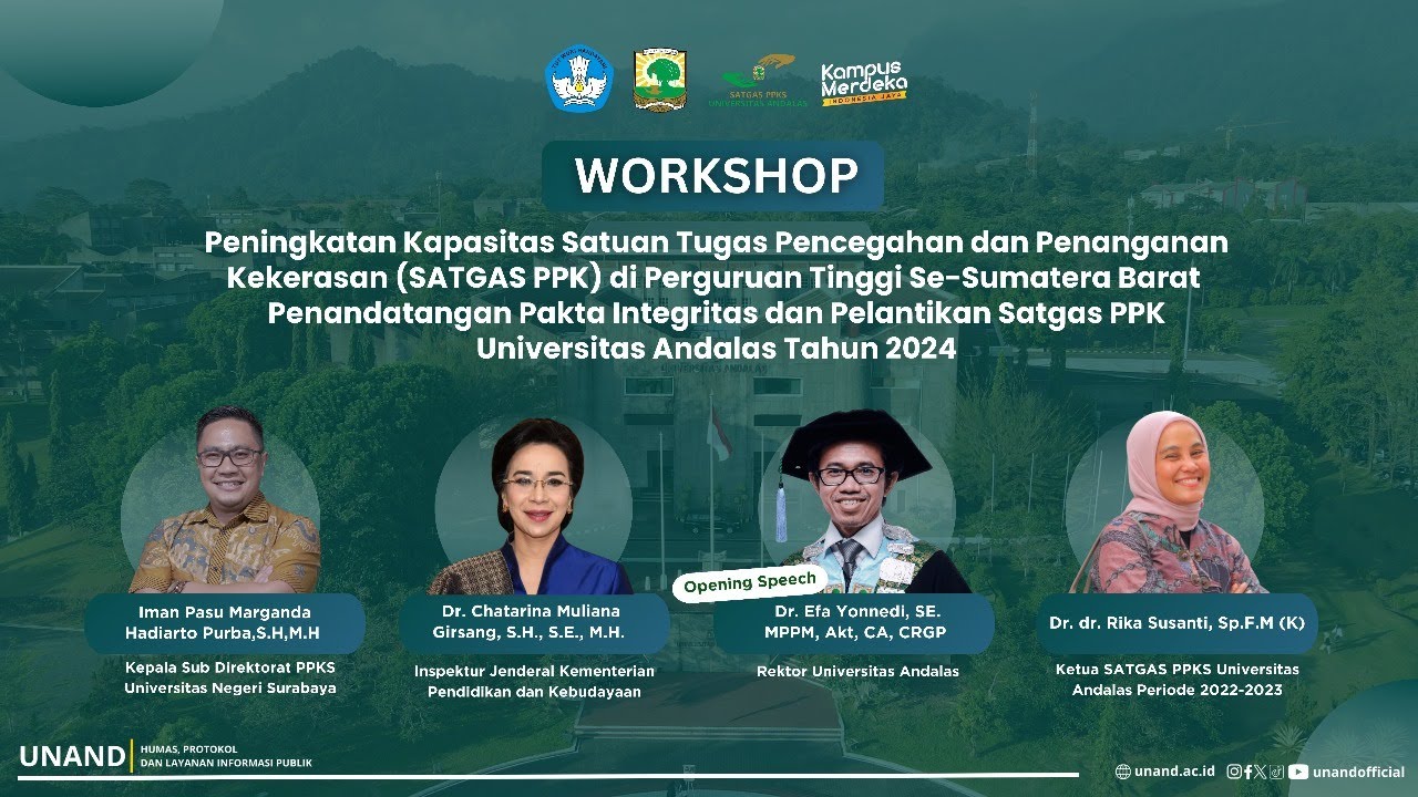 UNIVERSITAS ANDALAS - WORKSHOP (SATGAS PPK) - YouTube