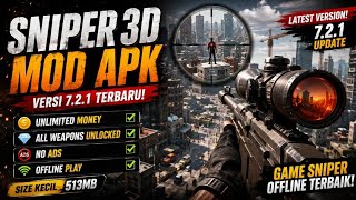 💥 Game Sniper Android Terbaik 2026! Sniper 3D MOD APK Unlimited Money & Full Unlock (Versi 7.2.1) screenshot 4