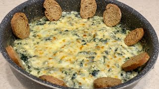 طريقة تغميسة السبانخ مع الارضي شوكي والجبن | Spinach with Artichoke & Cheese Dip