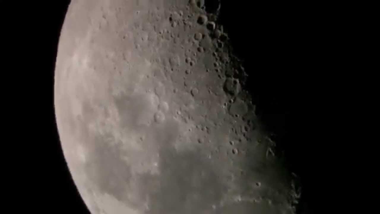 Moon through Bresser pollux 150/1400 - YouTube
