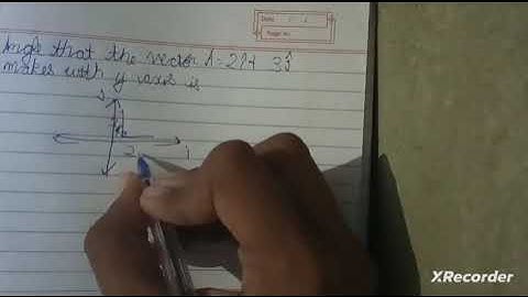 angle that vector A = 2 i cap + 3 j cap makes with y axis is