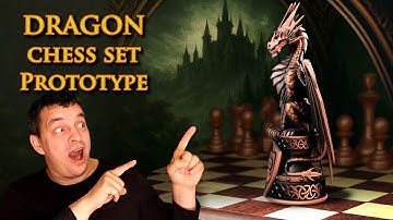 The first chess piece prototype - 3D printed dragon chess set  #3dprinting #dragon chess set