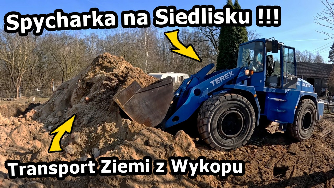 Ziemia z Wykopu trafia do Dołu !!! - Ładowarka TEREX w Akcji! *Akcesoria do Wykończeniówki (#1147)