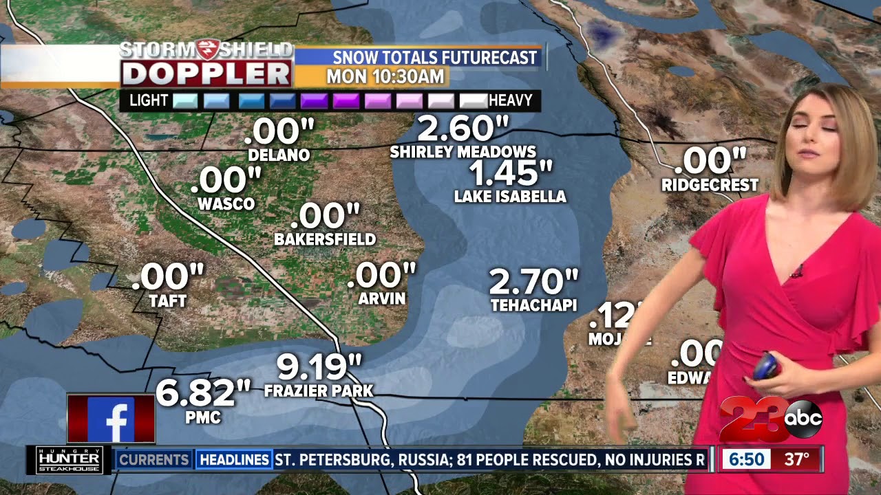Cold storm bringing more valley rain and heavy mountain snow - YouTube