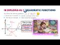 IB Diploma HL1 || Quadratic Functions #maths