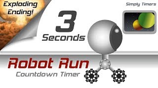 3 sec racing robot countdown timer with exploding ending