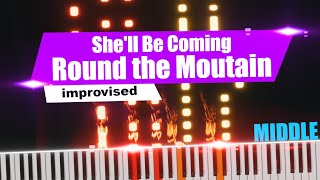 She'll Be Coming Round the Mountain - Piano Tutorial [ + download sheet music] Resimi