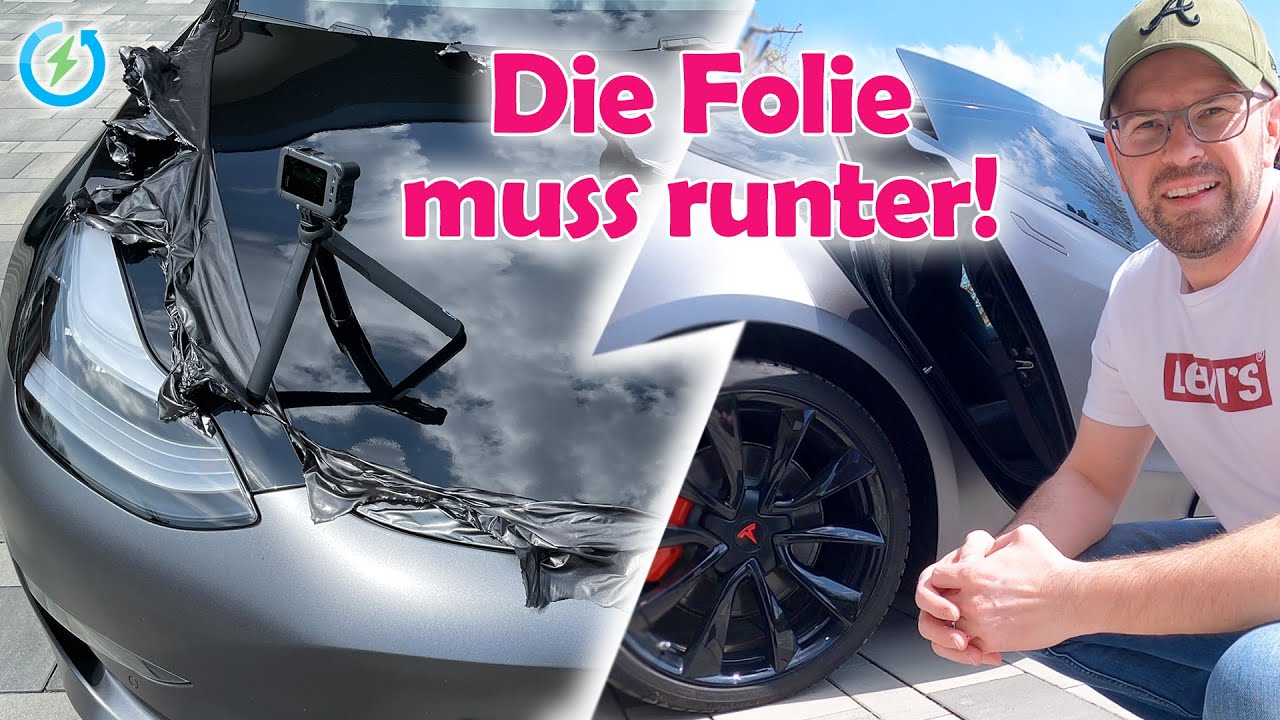 Die Folie musste runter: Autofolie entfernen: Tesla Model 3 Folierung