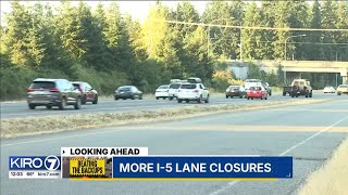More I-5 lane closures coming in Everett
