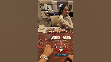 Thumbnail of $1000 hand on the BANKER bending cards 😈🎰 #comedy #casinofun #baccarat #baccaratsystem