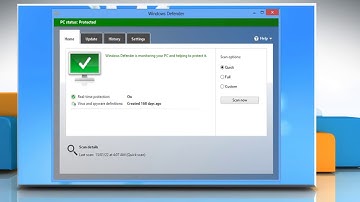 Manually Update and Scan Windows® 8 PC using Windows® Defender
