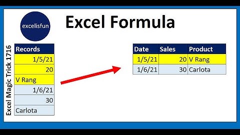 Column of Records Into Table with Excel Formula. 2 Amazing Methods! Excel Magic Trick 1716