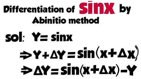 Differentiation of sinx by abinitio method || class 11th.