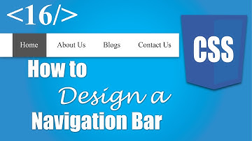 CSS Tutorial - How to Design a Navigation Bar in CSS - Video 16 - (Urdu/Hindi)