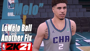 LaMelo Ball Another Fix NBA2K21 with 2 Side-by-Side Comparison