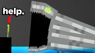 SCARY SEA MONSTERS EAT RAGDOLLS!   Melon Playground Sandbox