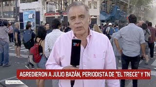 ¡Así agredieron a Julio Bazán, periodista de eltrece y TN!