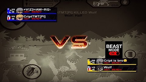 Mini Militia:2v2 ft Cript,Vize,wolf part 2 [Beast Mode]