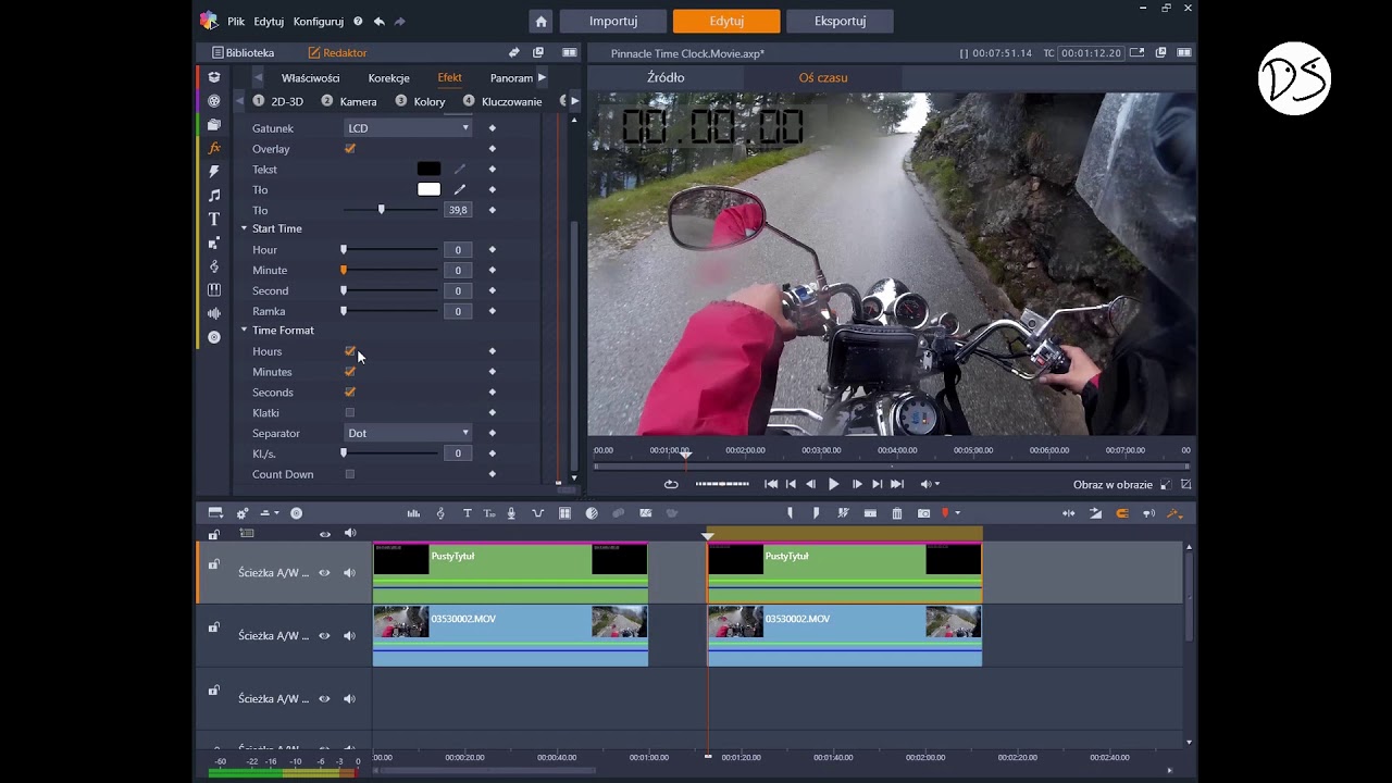 Pinnacle Studio 21 Ultimate efekt "Time Clock" YouTube