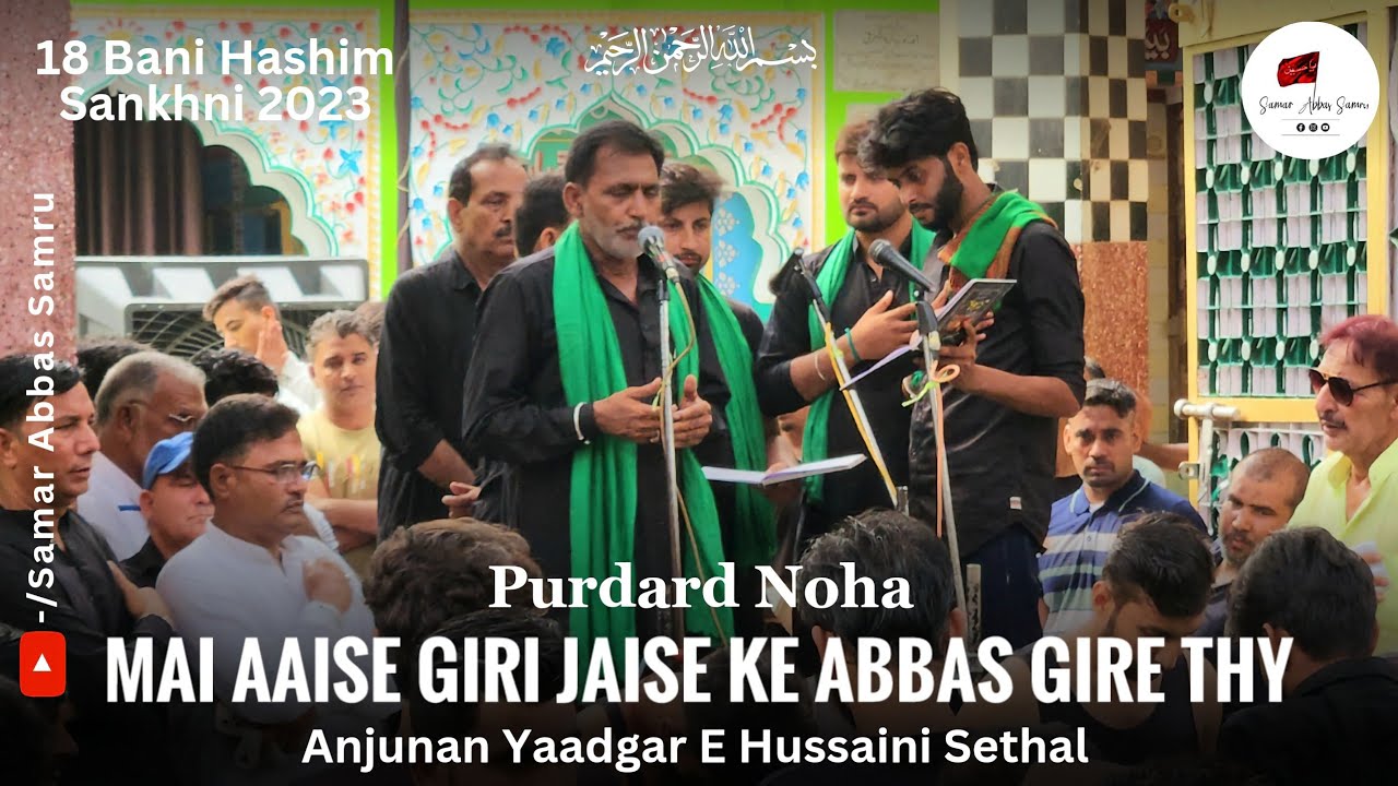 Mai Aaise Giri Jaise Ke Abbas Gire Thy || Anjuman Yaadgar E Hussaini Sethal || 18 Bani Hashim 2023
