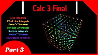 Calculus 3 Final Review (Part 3) || Vector Calculus || Line Integrals, Green's and Stokes' Theorem