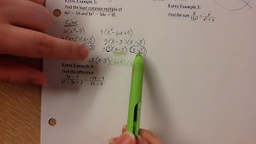 Alg 2 7.4  Part 1 Adding and Subtracting Rational Expressions