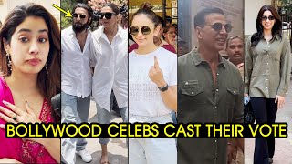 Bollywood Celebs Cast Their Vote | Mumbai Lok Sabha Elections 2024 | Janhvi Kapoor | Rakul | Deepika