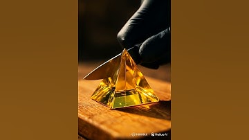 Crystal pyramid cutting