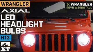 2007-2021 Jeep Wrangler Axial LED Headlight Bulbs; H13 Review & Install -  YouTube