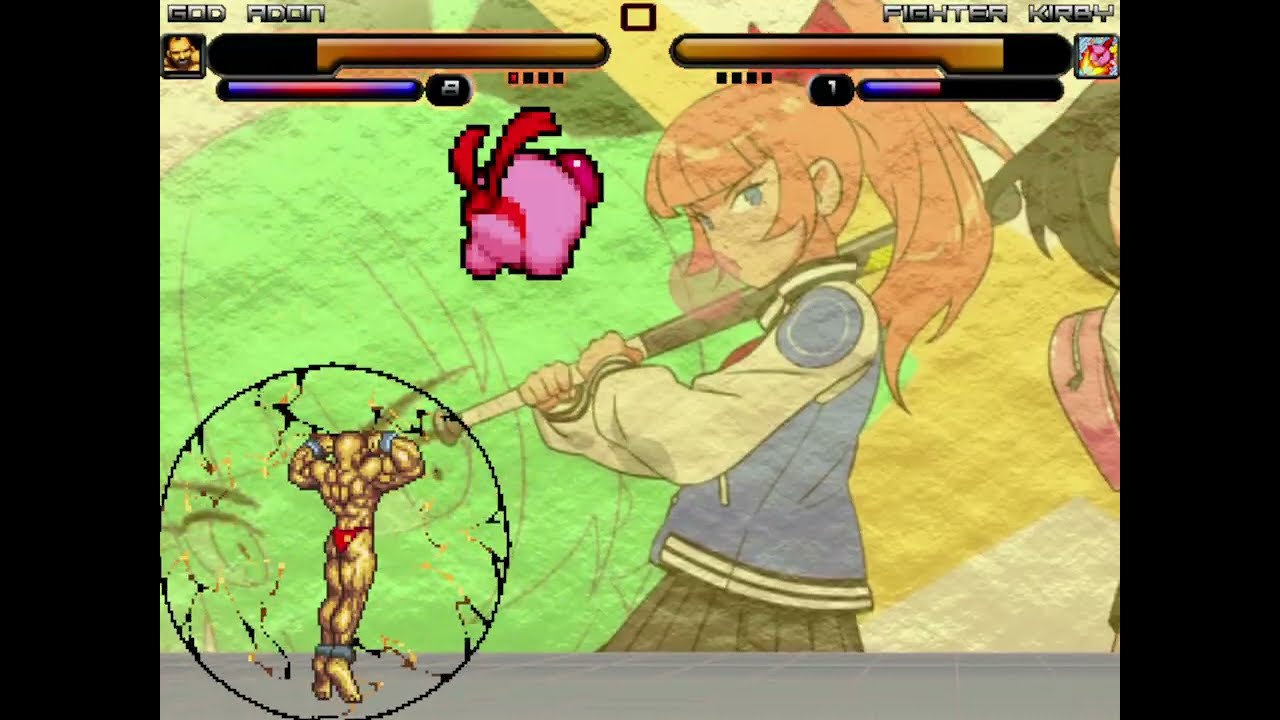Mugen Random Battles: God Adon Vs Fighter Kirby