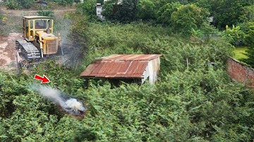 Wonderful Start new project!! landfill by team dump truck with skill dozer push soil clearing forest