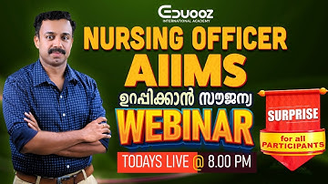 AIIMS Nursing Officer Webinar | Live Orientation for NORCET Aspirants | Eduooz Academy