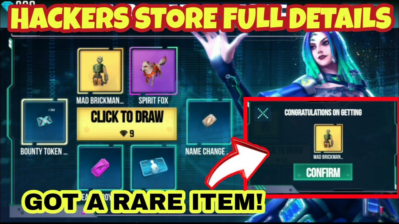 FREEFIRE HACKER'S STORE 5.0 Full Review || How to Get Grand Prize😂|| Valentine Update FREEFIRE 2020